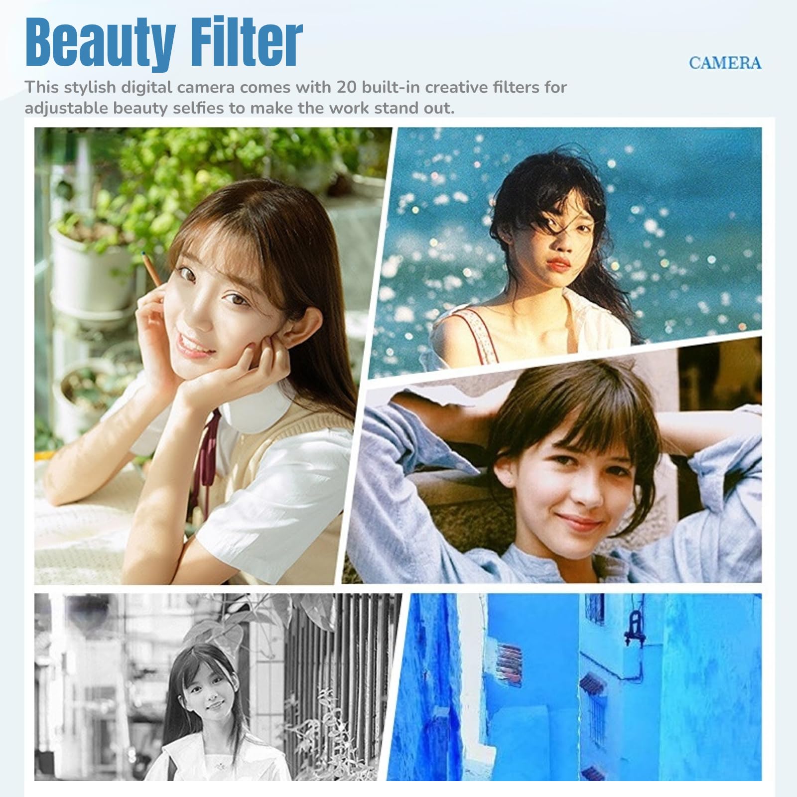 Yoidesu 48MP Digital Camera with 3.0in LCD 4K Video 16X Zoom Anti Shake Compact Point and Shoot for Teens and Beginners Black - View 6 of 9