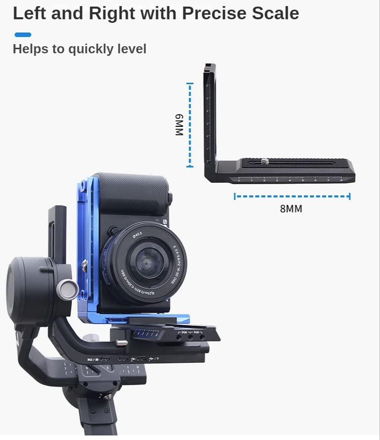 M-REMOTE Horizontal Vertical Dual Arca-Swiss Type Quick Release L Bracket for RSC2 RS3 PRO Camera Stabilizers Tripod Accessories Black - View 7 of 8