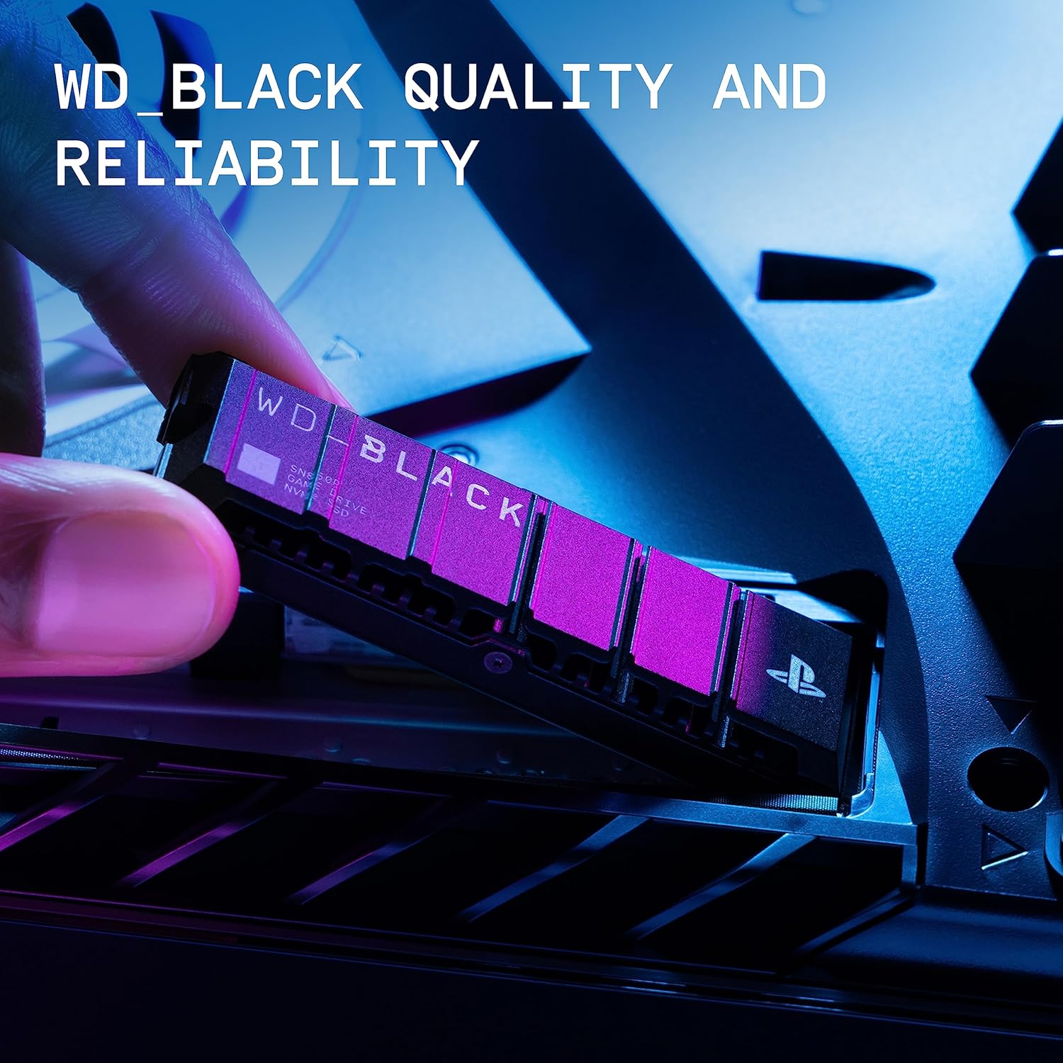 WD_BLACK WD_BLACK 1TB SN850P NVMe M.2 SSD for PS5 Fast Storage Expansion Up to 7300MB/s with Heatsink Officially Licensed - View 6 of 7