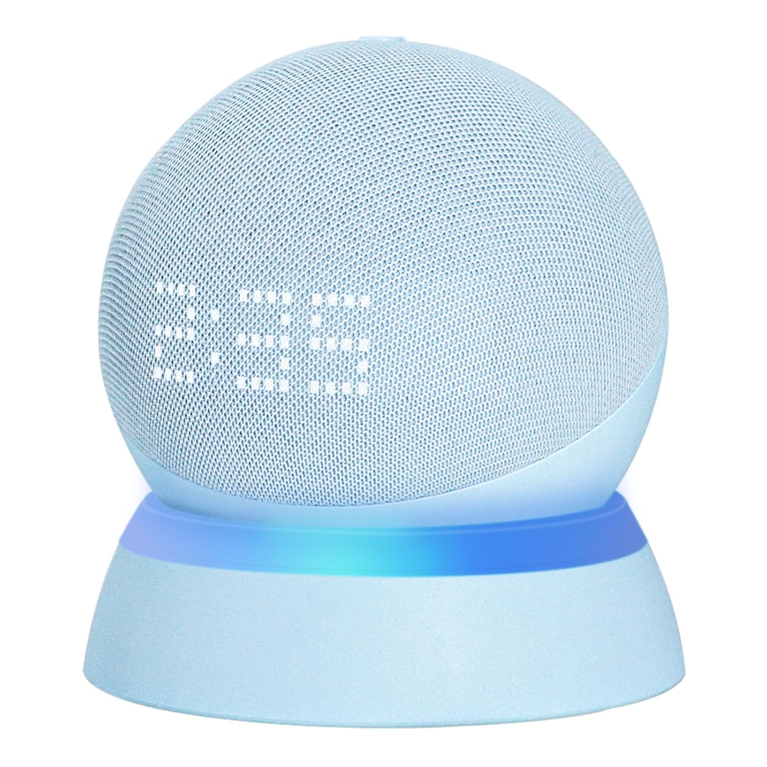 C YECEN C YECEN Table Stand for Echo Dot 5th and 4th Generation Desktop Holder with Light Guide and Built-in Cable Management Cloud Blue