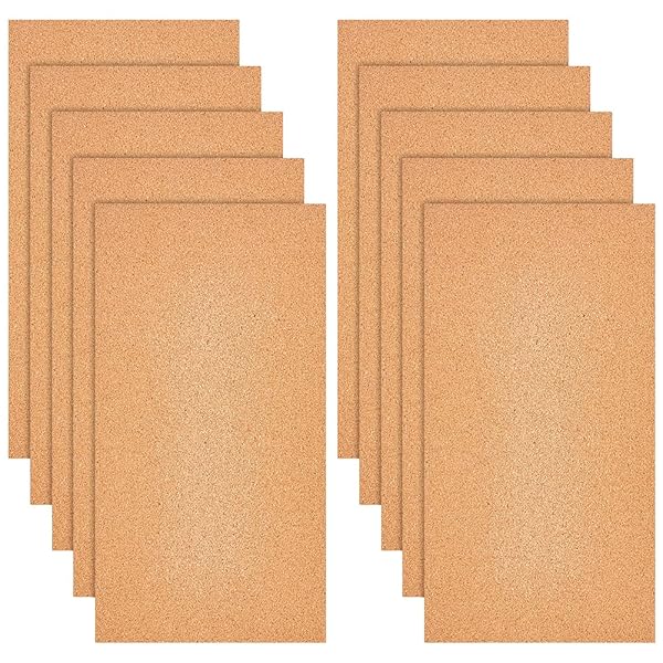 OLYCRAFT OLYCRAFT 10 Sheets Cork 12x6.1 Inch Thin Roll 1mm Thick Brown Board Rectangle Tiles for Coaster Placemat Kitchen Dining DIY Crafts Supplies - View 3 of 8