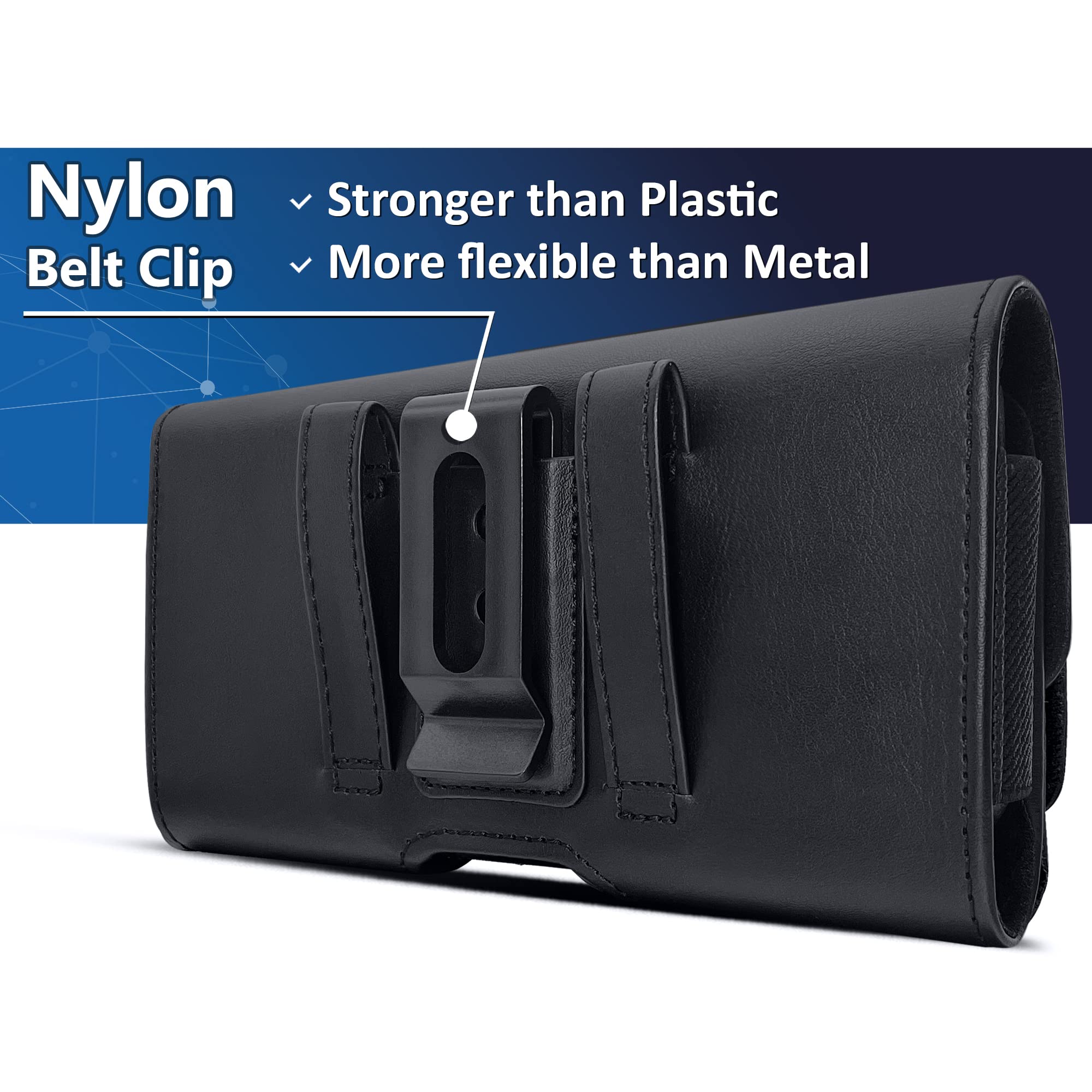 DeBin Holster for iPhone 16 16e 15 15Pro 14 13 12 11 Xs 10 X Cell Phone Belt Holder for Men, Built-in ID Card Carrying Pouch, (Fits Phone with Case - View 4 of 6