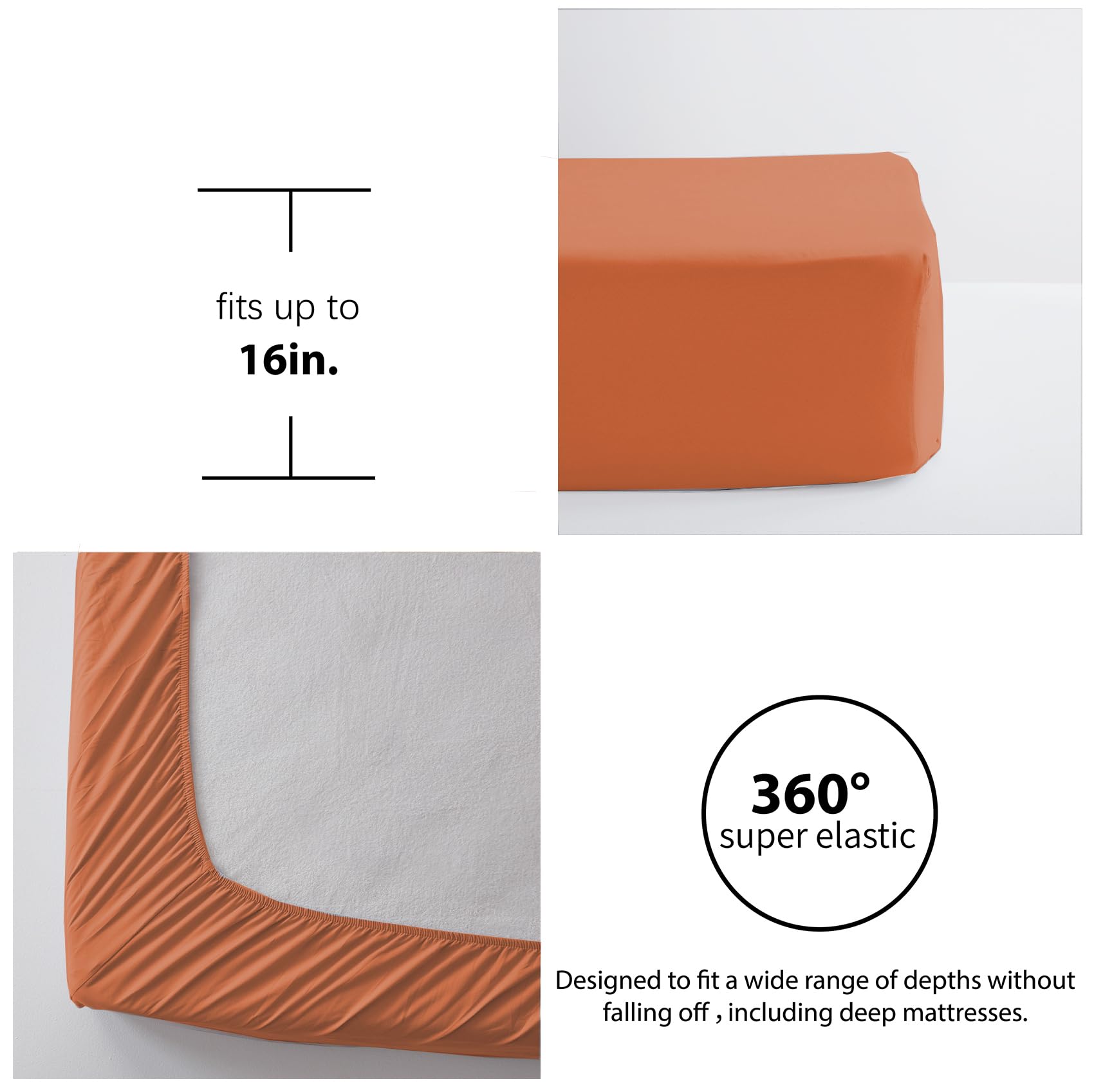 Anluoer Anluoer Queen Comforter Set 7 Piece Burnt Orange Boho Bed in a Bag Lightweight Terracotta Bedding Sets for Stylish Bedroom Decor - View 6 of 6