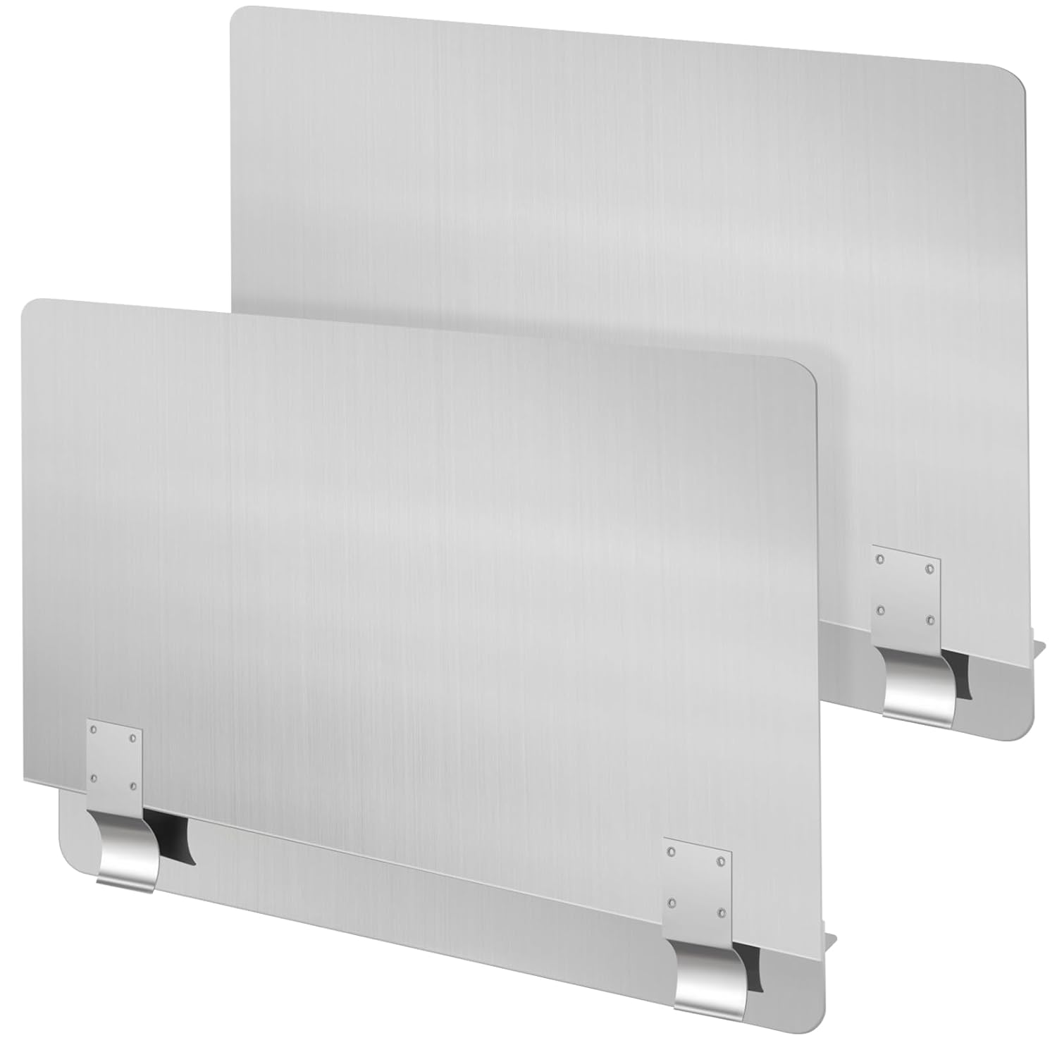 Ferraycle 2 Packs Stainless Steel Fryer Splash Guard Commercial Side Stove Oil Splatter Guard 20-1/2" W x 9" H for Kitchen Safety