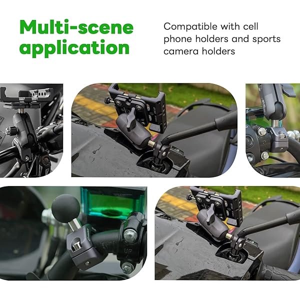 FANAUE "FANAUE CC-05 Aluminum Handlebar Clamp Mount for RAM B Size 1" Ball - Bike & Motorcycle Phone Holder for 0.85" to 1.14" Rails" - View 11 of 11