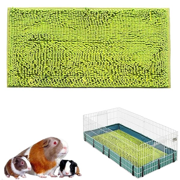 Oncpcare Oncpcare 47x24 Guinea Pig Cage Liner Fleece Bed Pad for Rabbits Hedgehogs and Small Pets Green