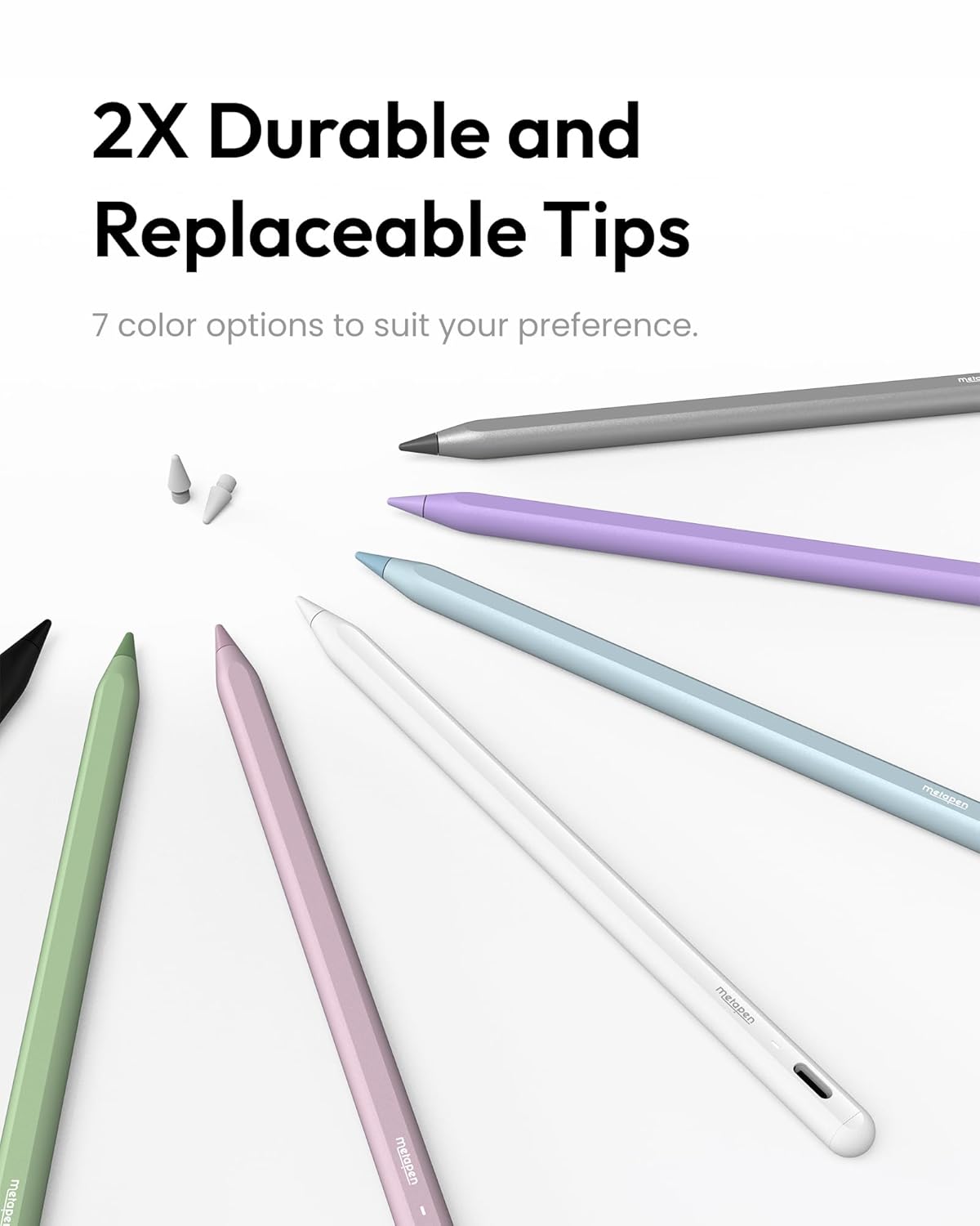 metapen Metapen Pencil A8 for Apple iPad 2018-2025 Fast Charging Tilt Sensitivity Stylus Pen for iPad Pro Air Mini Pink - View 6 of 9