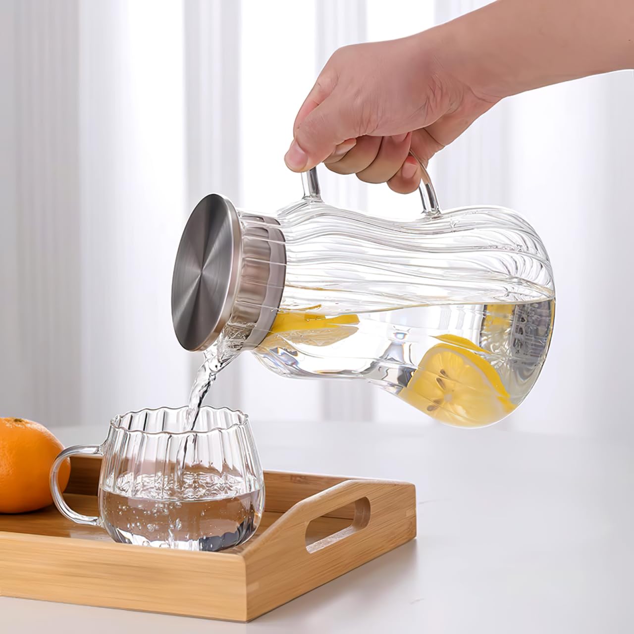 DOITOOL DOITOOL 2Pcs Clear Glass Coffee Cups 350ml with Handle Perfect for Tea and Coffee at Home or Office - View 6 of 9