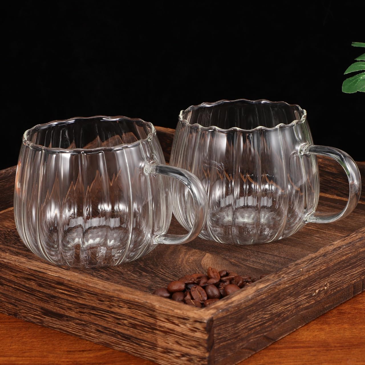 DOITOOL DOITOOL 2Pcs Clear Glass Coffee Cups 350ml with Handle Perfect for Tea and Coffee at Home or Office - View 9 of 9