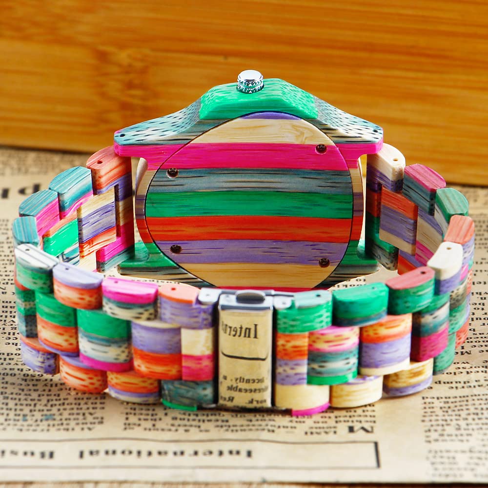 Dentily Dentily Men's Handmade Wooden Triangle Analog Quartz Watch Classic Wood Watches for Men - View 6 of 7