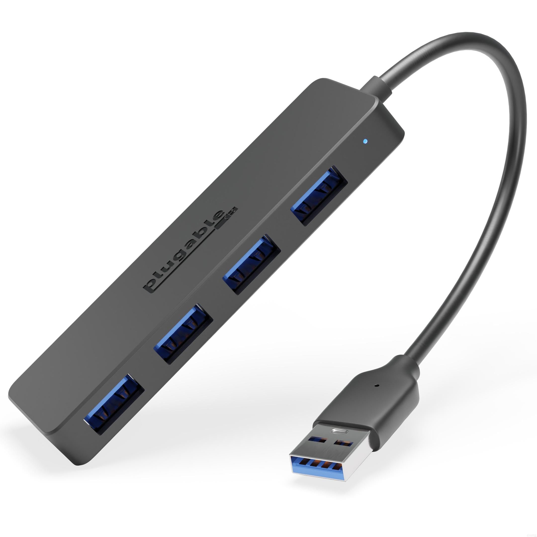 Plugable Plugable 4 Port USB Hub 3.0 USB Splitter for Laptop Compatible with Windows Surface Pro PC Chromebook Linux Android