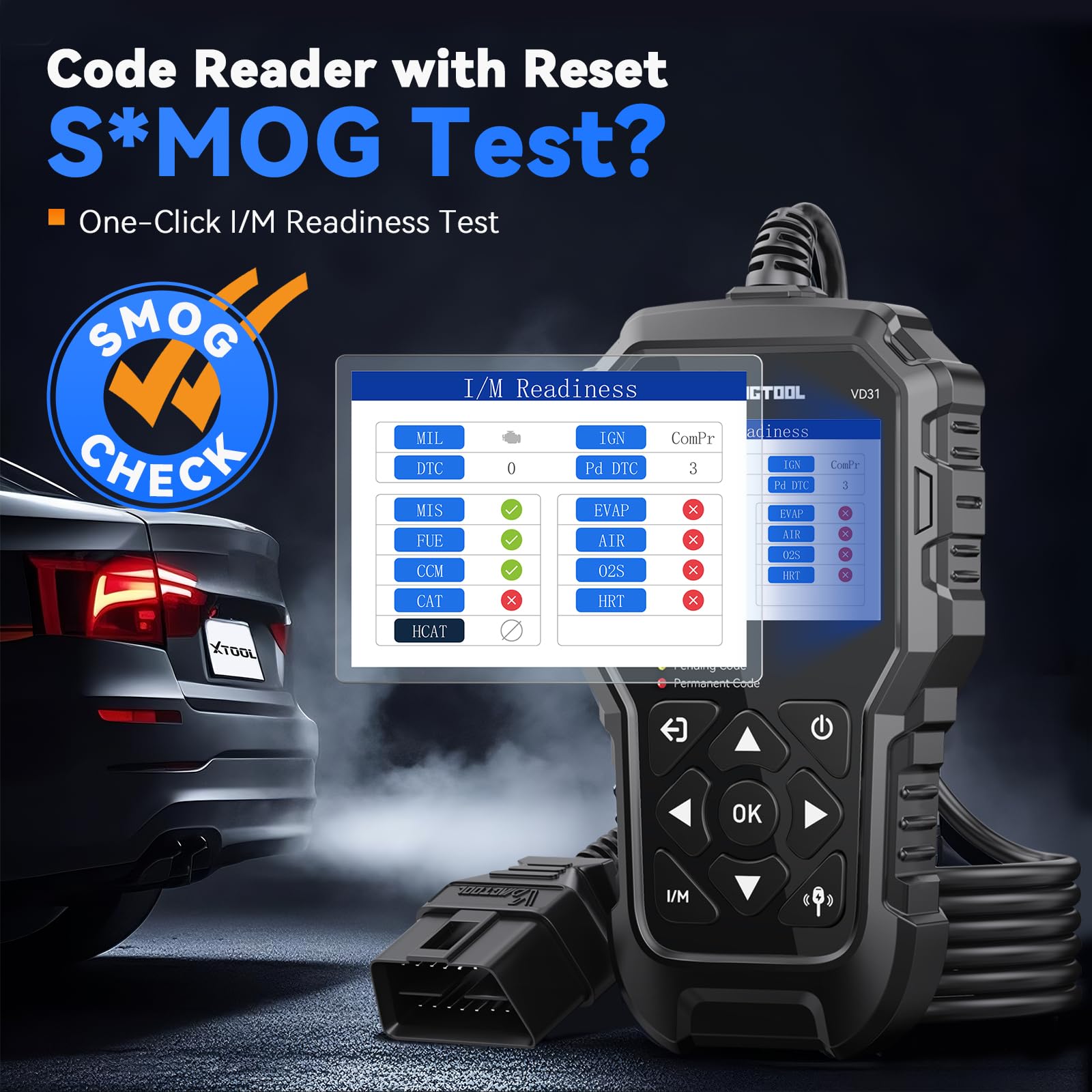 Car Code Reader VDIAGTOOL VD31, OBD2 Scanner with Car Key Battery Tester, OBD2 Scanner Diagnostic Tool, Check Engine Code Reader for Cars and Trucks, - View 4 of 9