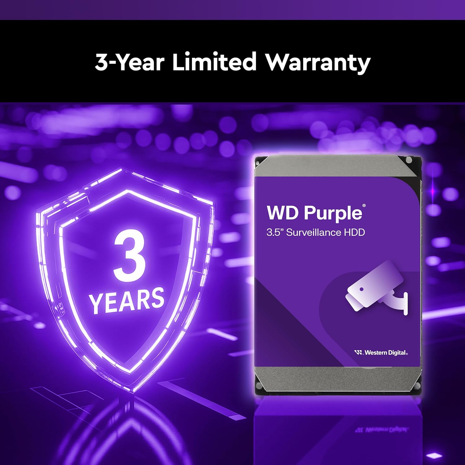 WD Western Digital 6TB WD Purple Surveillance Internal Hard Drive SATA 6 Gb/s 256 MB Cache 3.5 Inch WD64PURZ - View 6 of 6