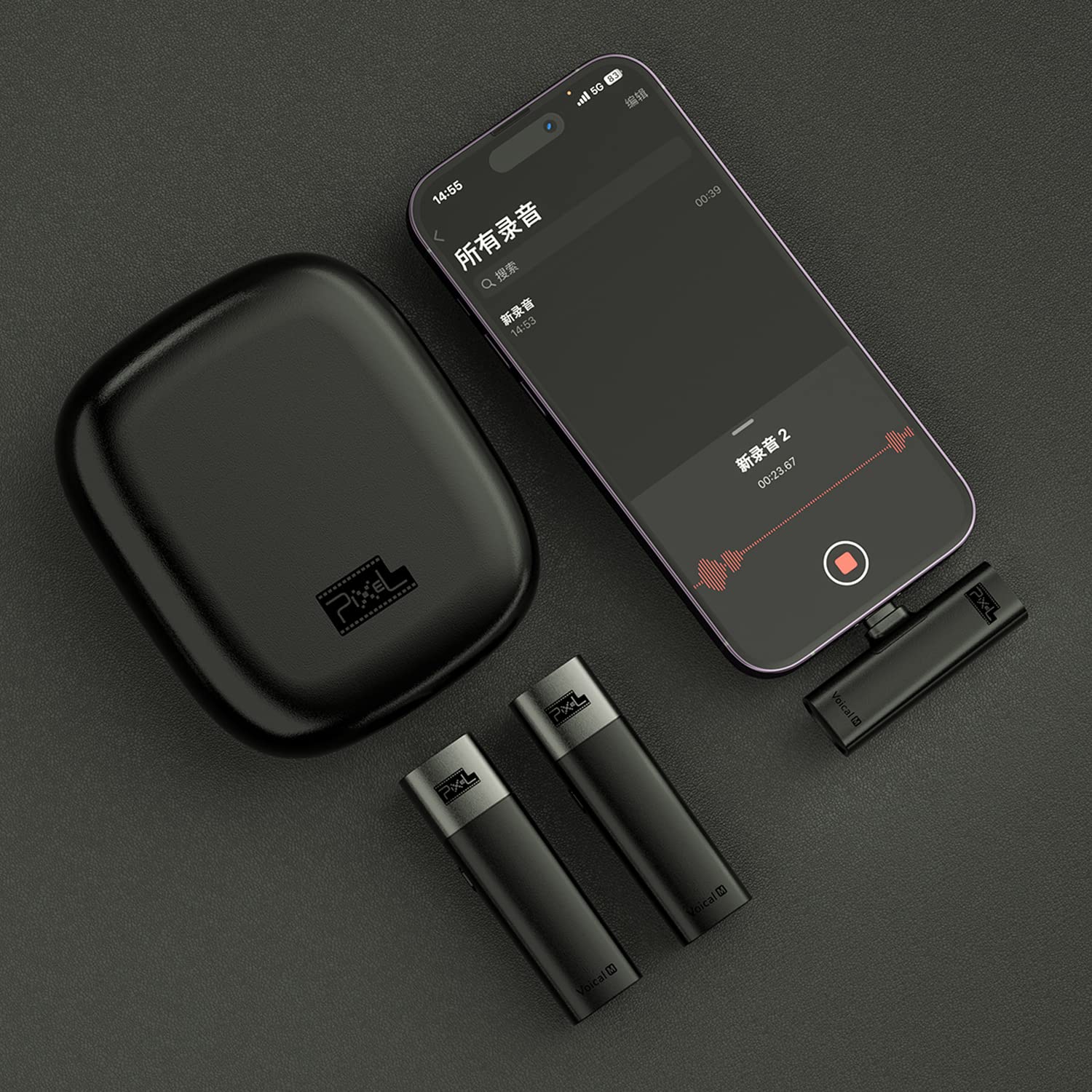 PIXEL Wireless Lavalier Microphone for Android Type-C Phone, Plug- Play Clip-on Microphones Mini Lapel Mic with 2 Transmitters and 1 Receiver for - View 6 of 8