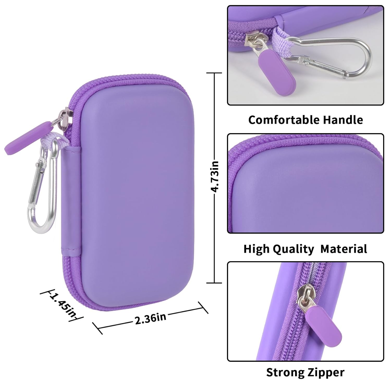 PAIYULE Heart Rate Monitor Case for AliveCor KardiaMobile 1L 6L EKG Storage Holder Portable Organizer with Pill Box Full Black - View 3 of 7