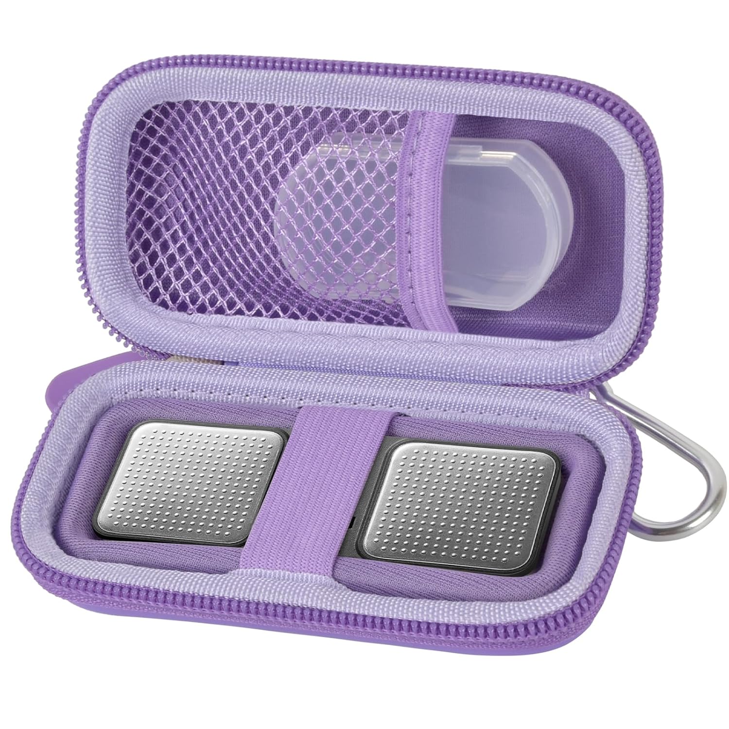 PAIYULE Heart Rate Monitor Case for AliveCor KardiaMobile 1L 6L EKG Storage Holder Portable Organizer with Pill Box Full Black