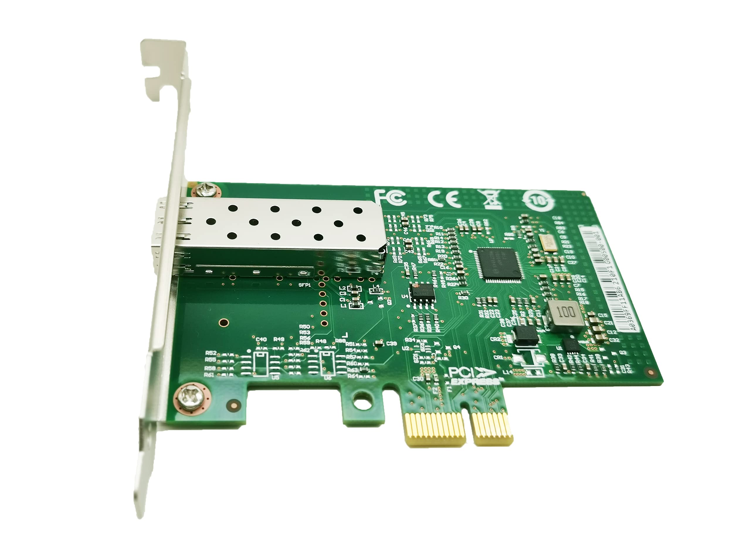 Lemspum 1.25Gb PCIe x1 Ethernet Network Card Intel I210-AS Single SFP Port Gigabit NIC for Windows Server Linux VMware ESXI - View 5 of 5