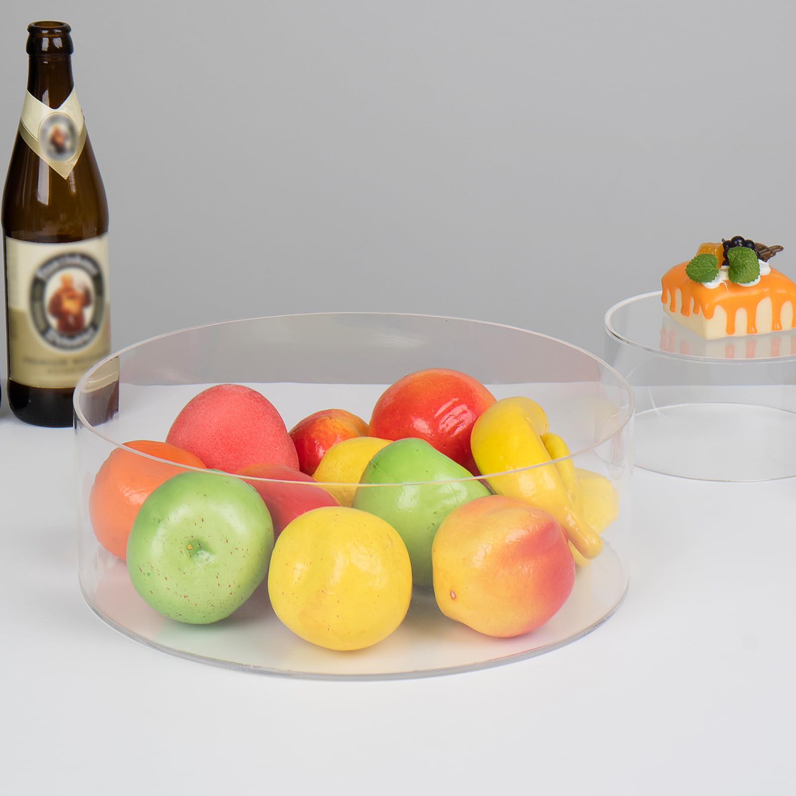 KCGANI KCGANI Large Round Acrylic Cake Stand 12 Inch Diameter 4 Inch Height Clear Display for Cakes and Desserts - View 6 of 7