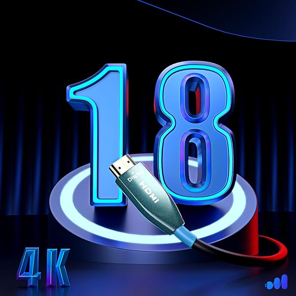 Maximm Maximm 4K HDMI Cable 500ft - High-Speed Fiber Optic 18Gbps, 4K60Hz, HDCP 2.2, 3D ARC-Compatible - View 9 of 9