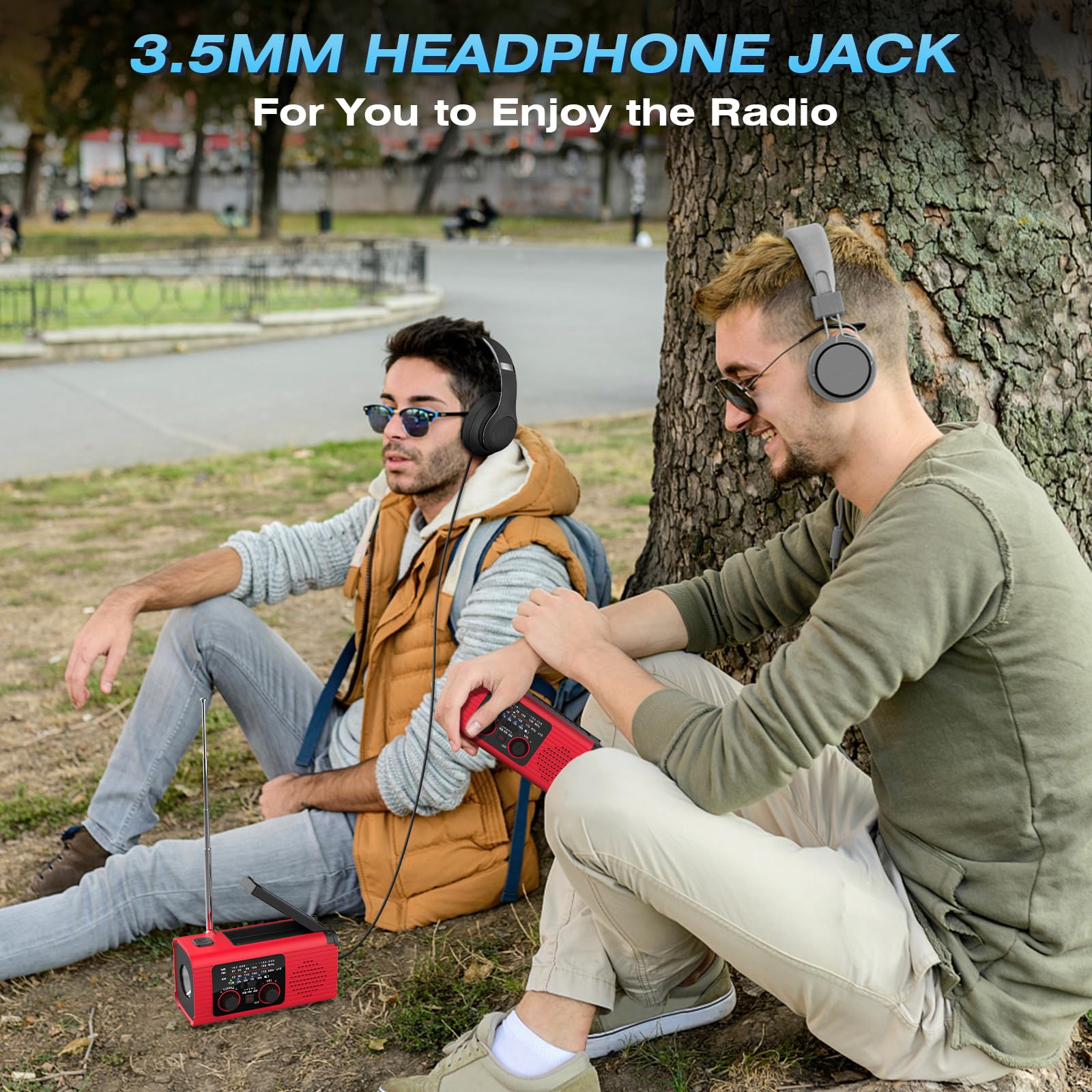 Nitigo NITIGO Emergency Weather Radio Solar Hand Crank USB NOAA Alert AM FM LED Flashlight Reading Lamp SOS Alarm for Outdoor Indoor Use - View 7 of 9