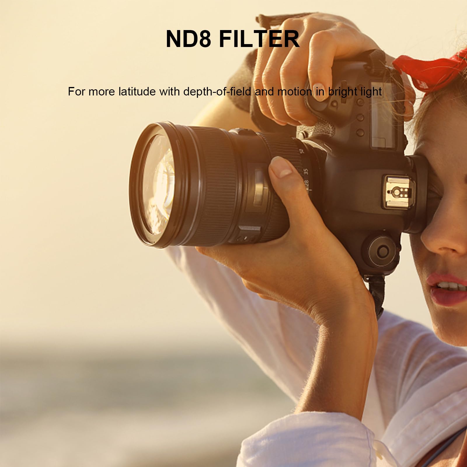 NEWKS NEWKS 55mm Variable ND Filter ND8 for Canon Nikon Sony Panasonic DSLR Cameras 3-Stop Neutral Density Lens Filter - View 4 of 6