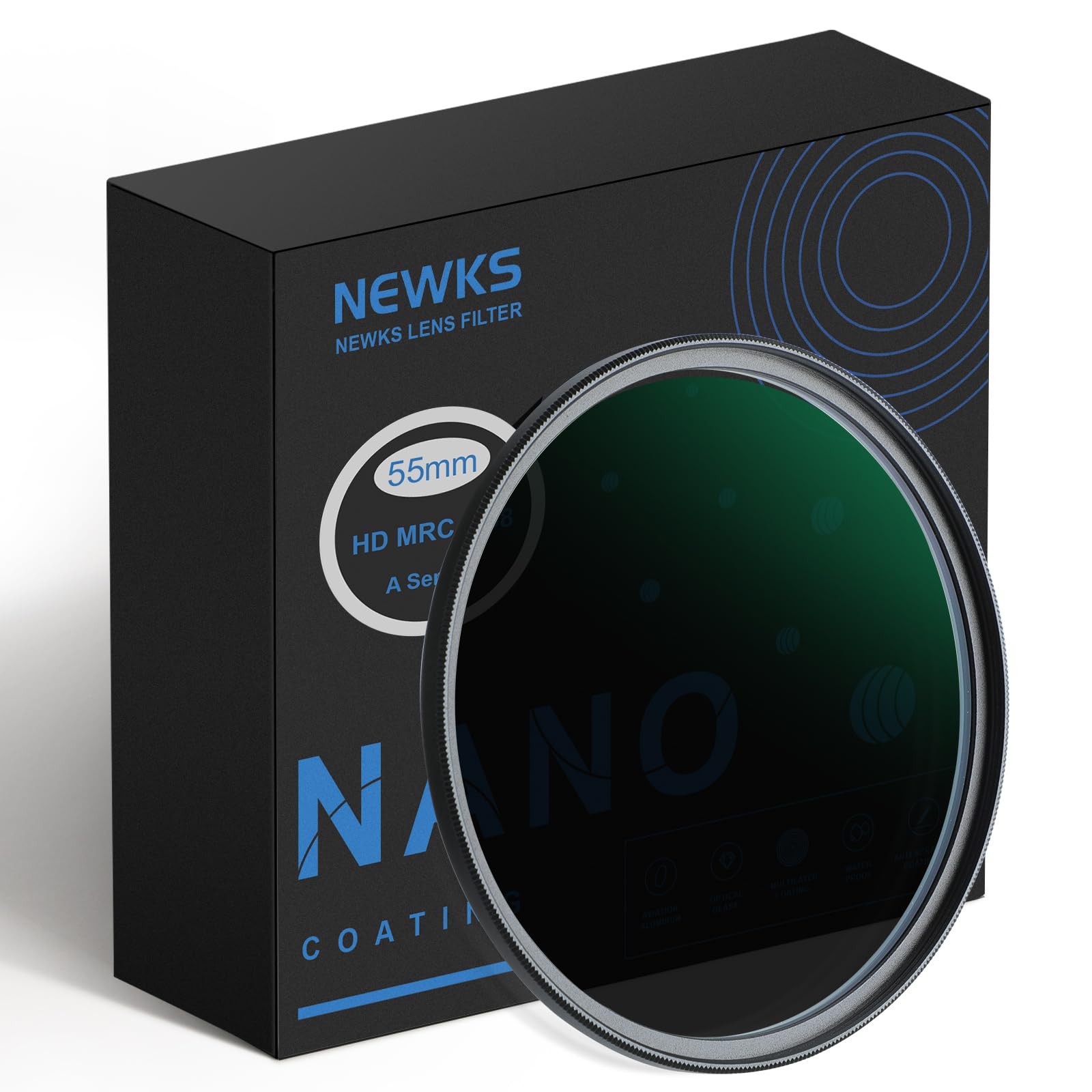 NEWKS NEWKS 55mm Variable ND Filter ND8 for Canon Nikon Sony Panasonic DSLR Cameras 3-Stop Neutral Density Lens Filter