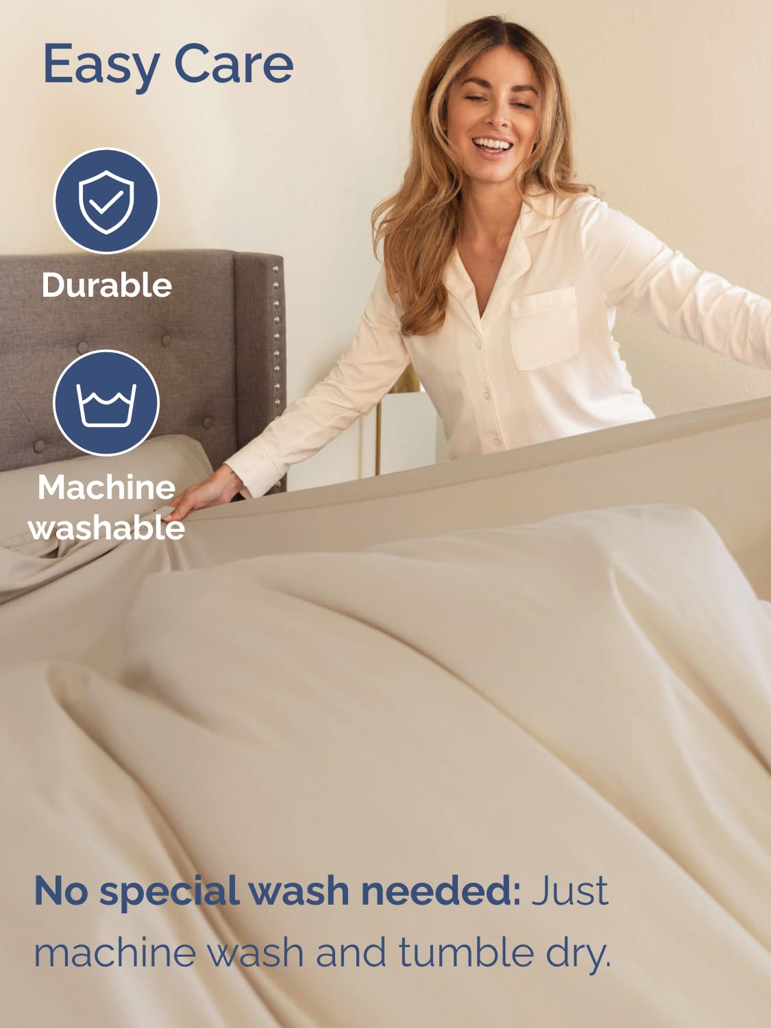 CGK Unlimited Extra Deep King Sheet Set 6 Piece Breathable Cooling Hotel Luxury Bedding with 18-24 Inch Pockets Super Soft Wrinkle Free Wheat Color - View 7 of 8