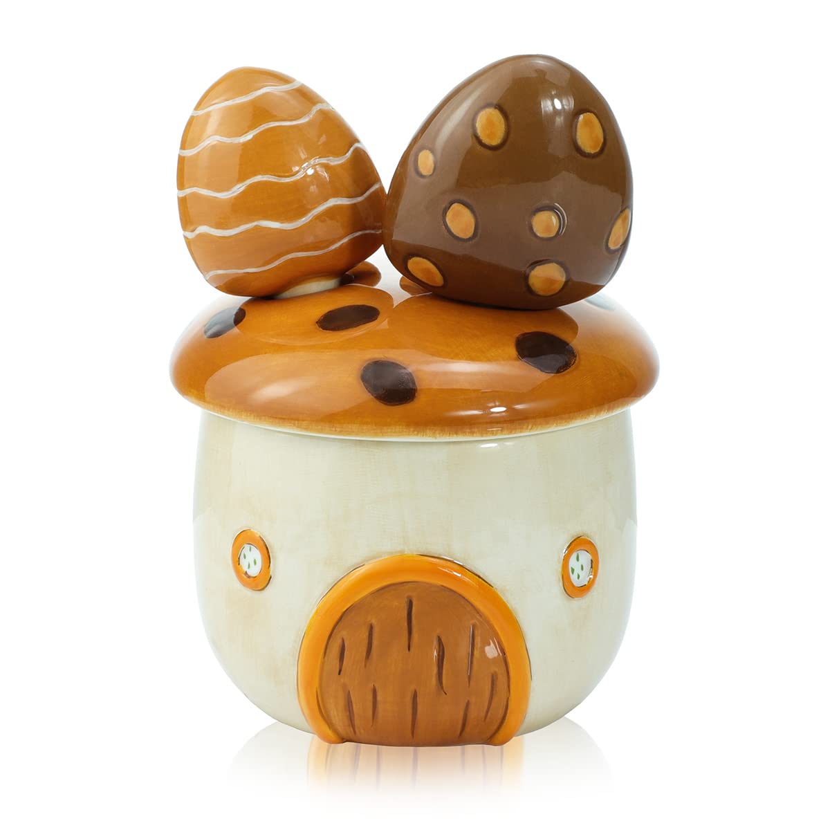 Sizikato Sizikato 4pcs Porcelain Measuring Spoons Cartoon Mushroom House Design for Kitchen Use - View 2 of 9