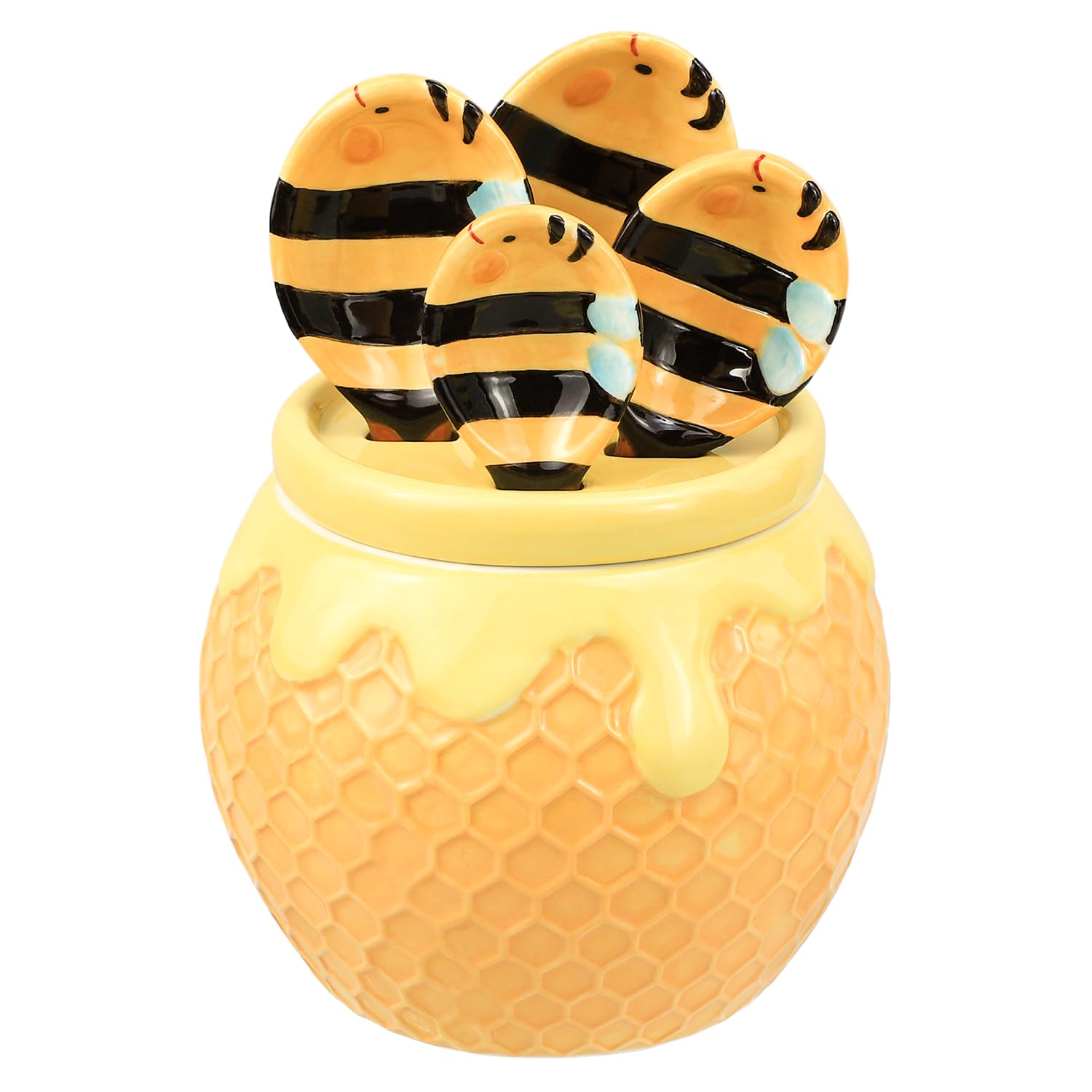 Sizikato Sizikato 4pcs Porcelain Measuring Spoons Cartoon Mushroom House Design for Kitchen Use - View 8 of 9