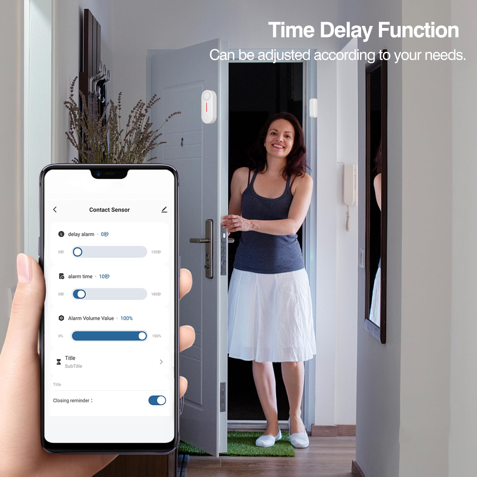 Yasorn eMylo WiFi Door Alarm Tuya Smart Window Sensor with Light Alarm APP Remote Control for Dementia Patients Safe Home Security System - View 3 of 6