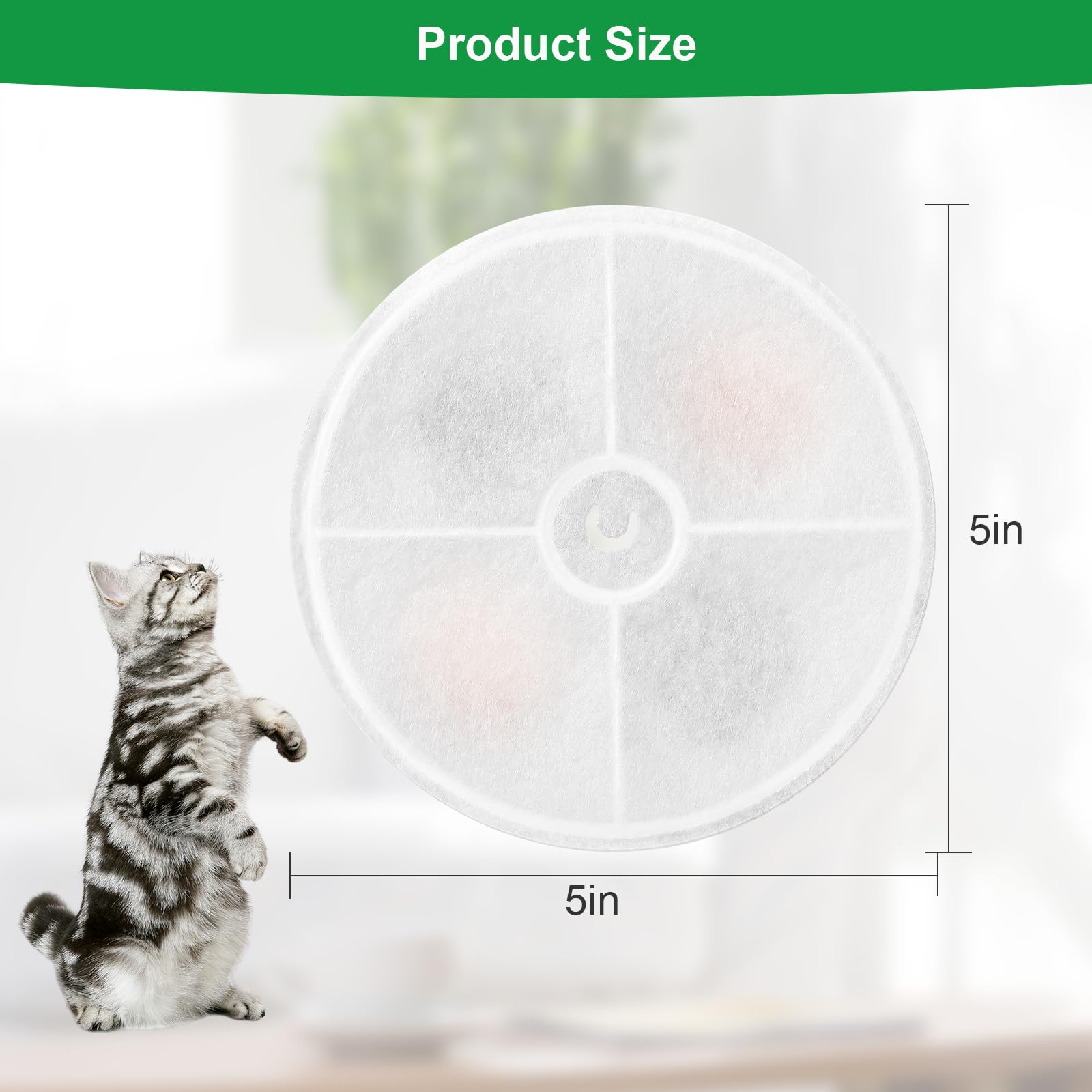 Carcent 10 Pack Upgraded Filter Units 3.0 for Eversweet Cat Water Fountains Replacement Filters - View 4 of 7