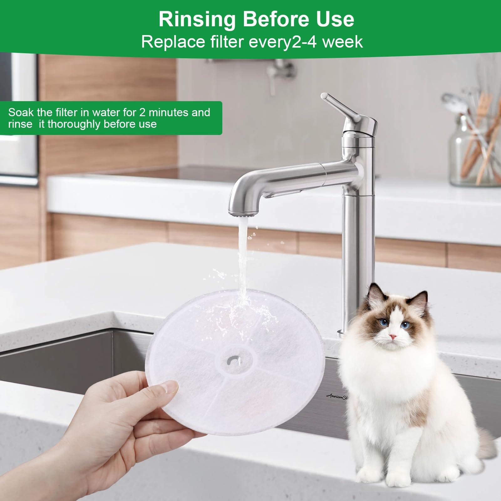 Carcent 10 Pack Upgraded Filter Units 3.0 for Eversweet Cat Water Fountains Replacement Filters - View 5 of 7