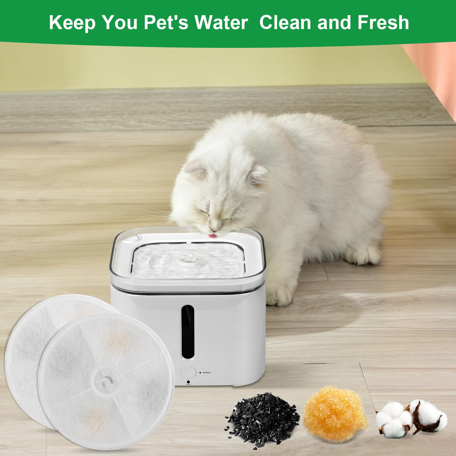 Carcent 10 Pack Upgraded Filter Units 3.0 for Eversweet Cat Water Fountains Replacement Filters - View 7 of 7