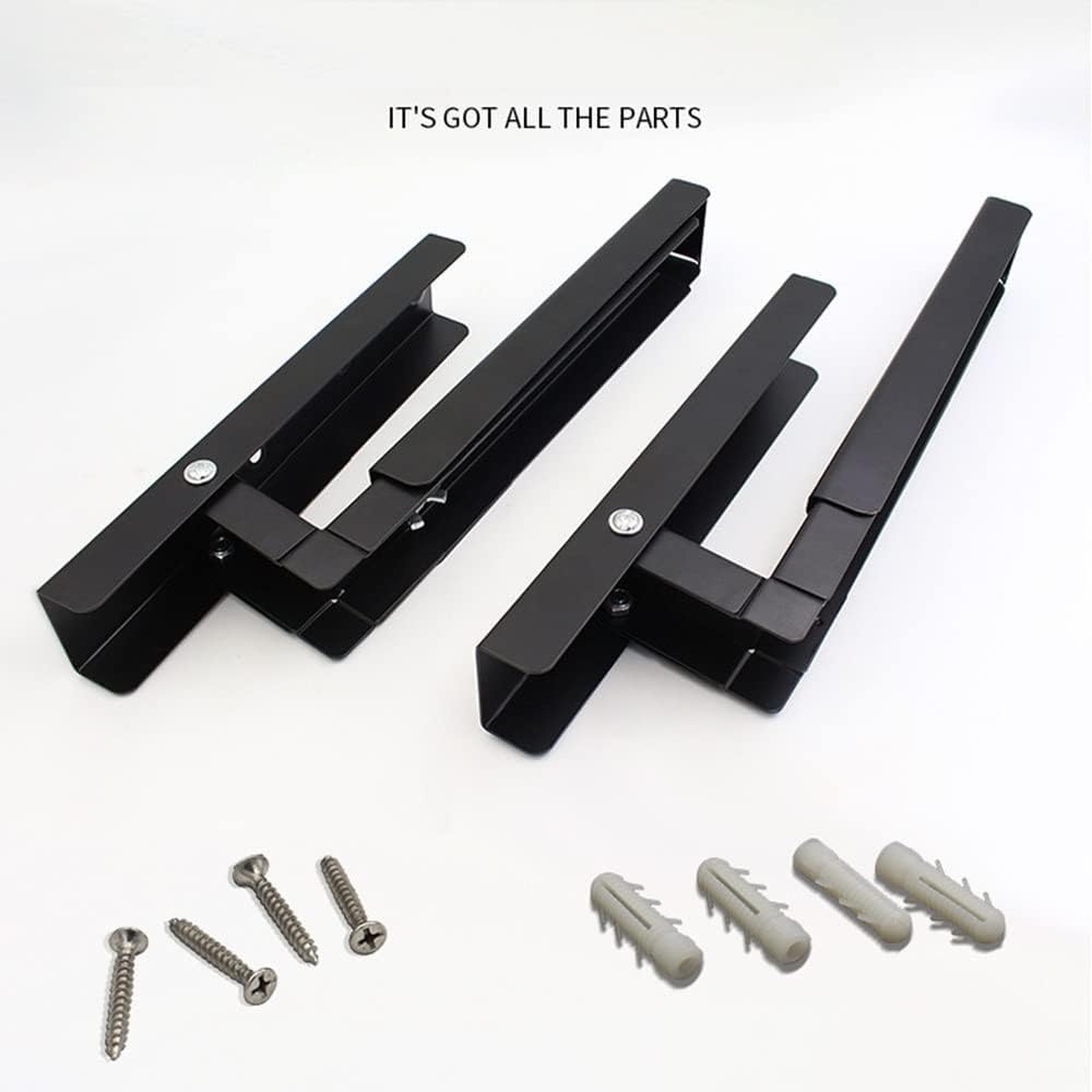 Komost Komost Universal 2-Pack Microwave Wall Mount Shelf Retractable Foldable Kitchen Oven Bracket Holder Space Saving Design for All Microwaves - View 6 of 7