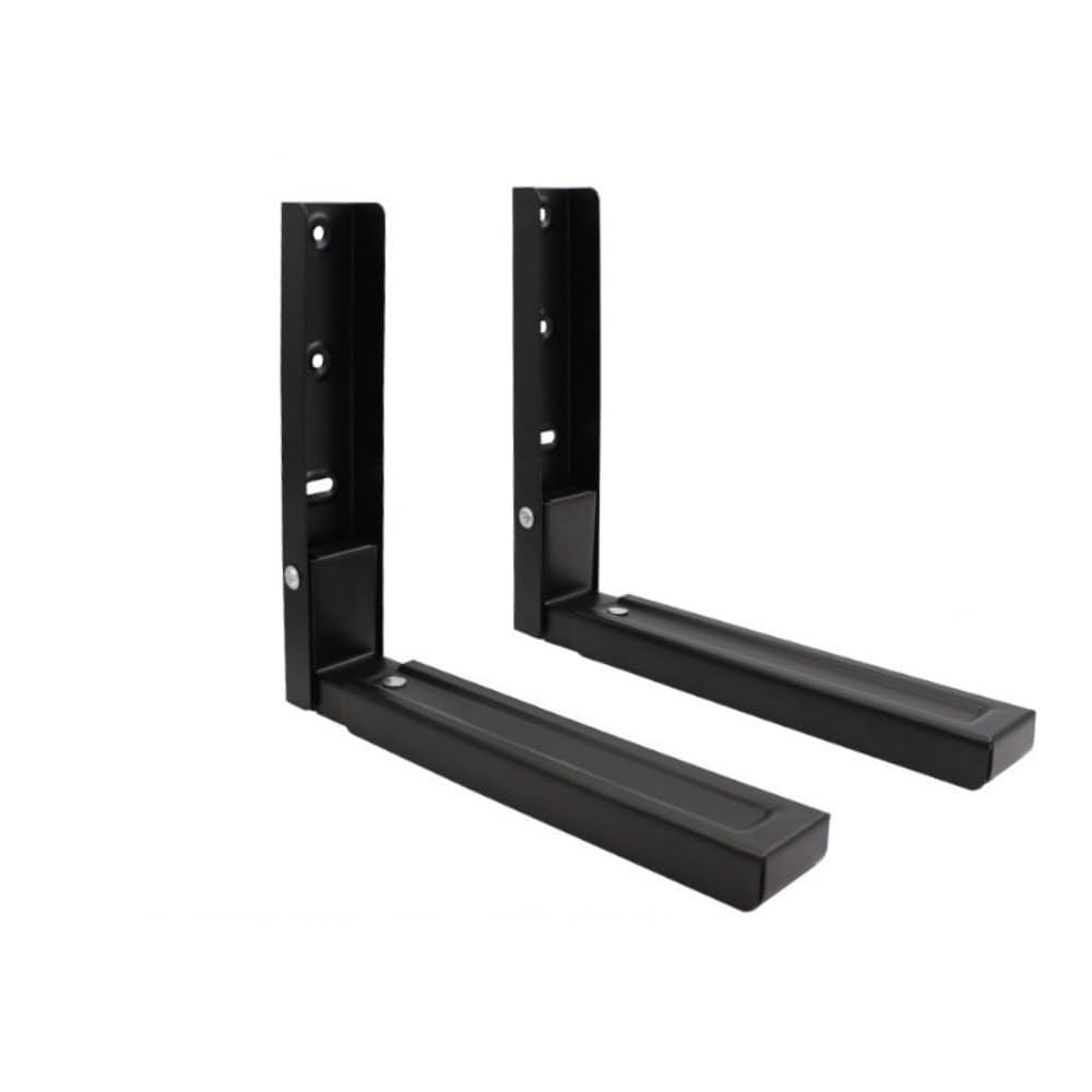 Komost Komost Universal 2-Pack Microwave Wall Mount Shelf Retractable Foldable Kitchen Oven Bracket Holder Space Saving Design for All Microwaves