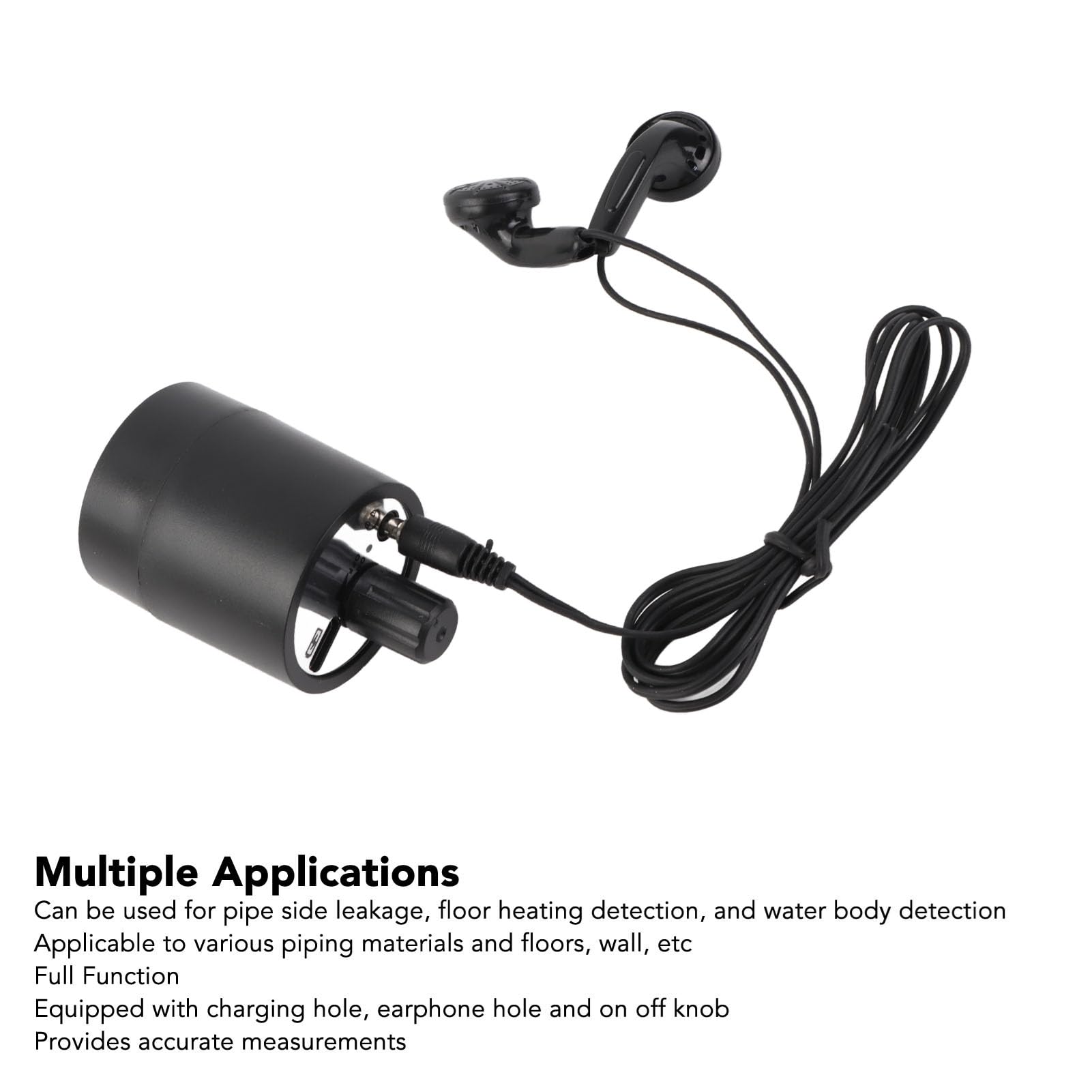 EBTOOLS EBTOOLS Water Leak Detector High Strength Voice Amplifier for Basement Kitchen Bathroom Laundry Pipe Water Oil Leakage - View 2 of 9