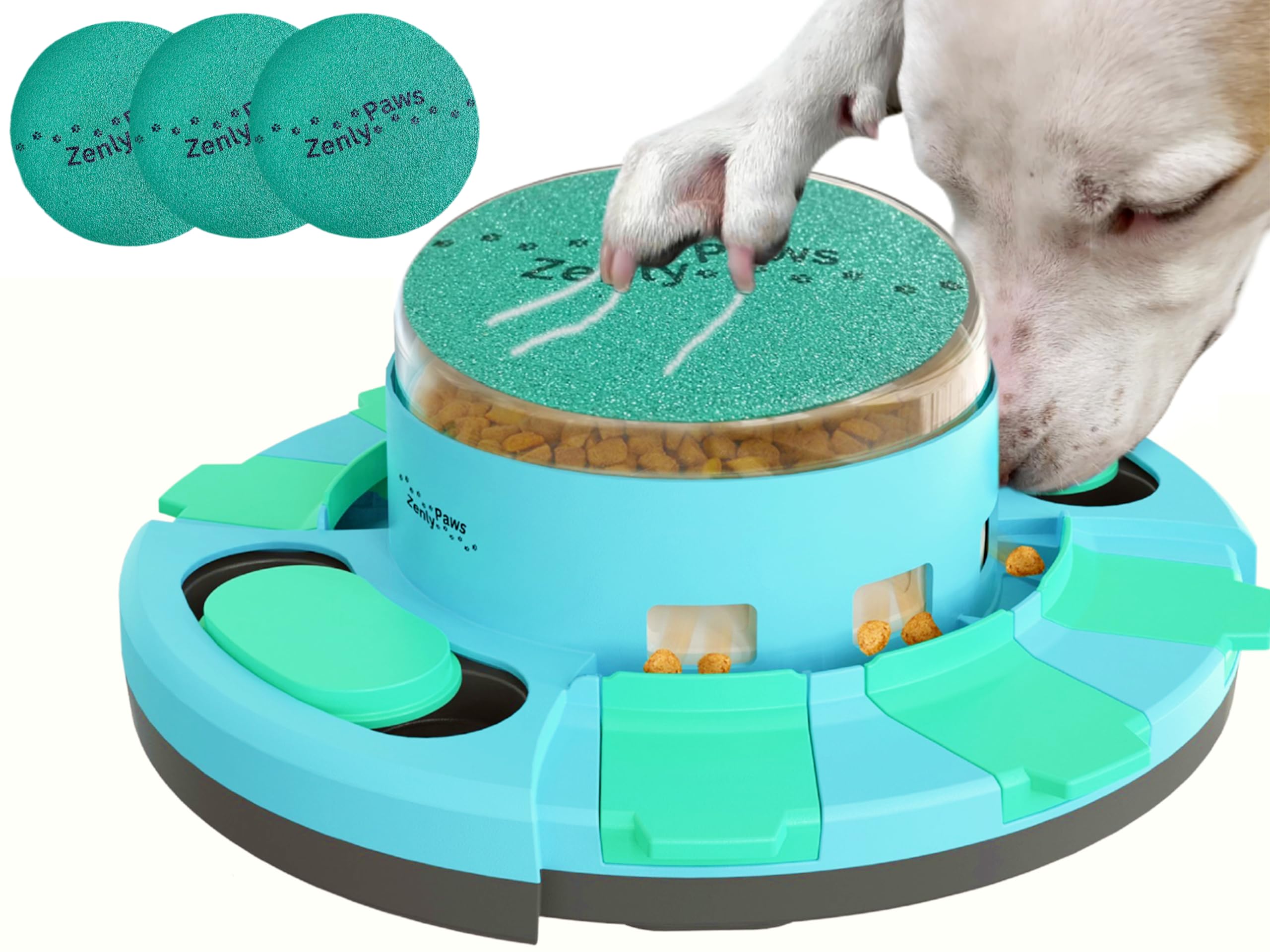 Zenly Paws Zenly Paws Nail File Toy Dog Scratch Pad and Scratching Board for Dogs with Treat Box Dispenser and Grinder Filer
