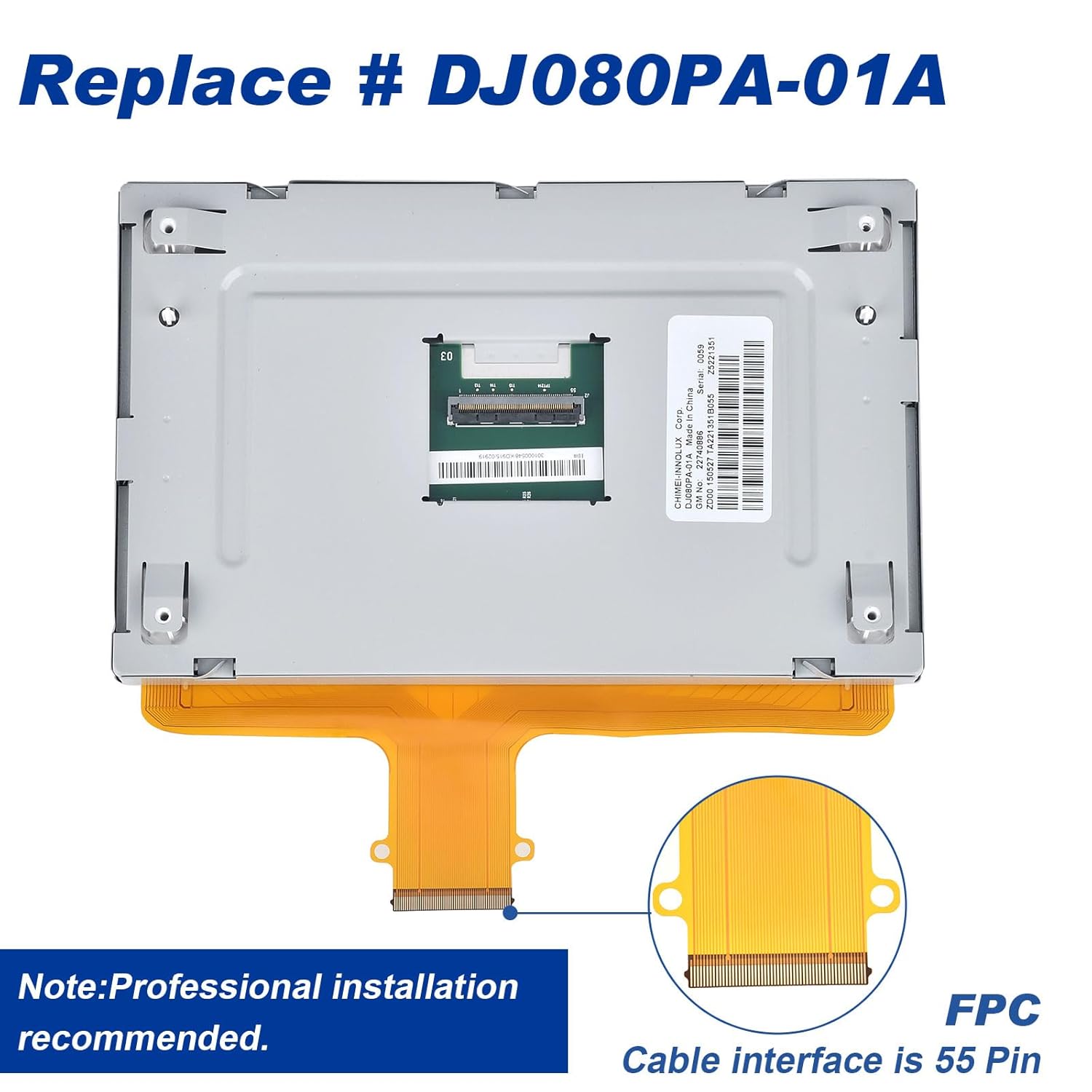Dngbymx 8 Inch Touch Screen LCD Monitor Radio Navigation for Chevy Silverado Suburban Tahoe Colorado GMC Canyon Sierra Yukon 2015 2018 Replacement - View 5 of 6