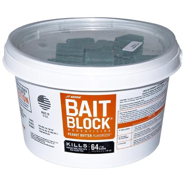 JT Eaton J.T. Eaton 704-PN Bait Block - Solid 1 oz Pail for Effective Pest Control