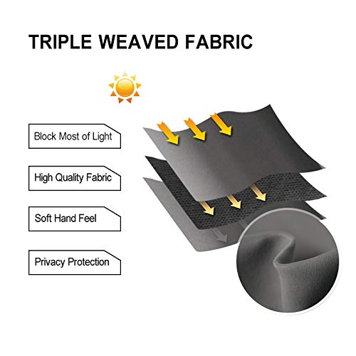 DWCN DWCN Blackout Curtain Panel for Bedroom Thermal Insulated Energy Saving Grommet Total Privacy Drapery Room Divider Black 12x8 1 PC - View 6 of 9