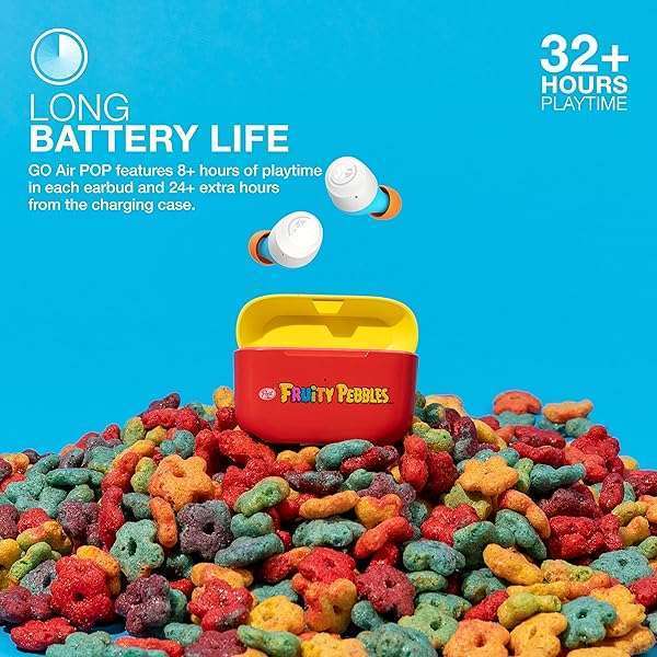 JLab JLab Go Air Pop True Wireless Earbuds: Fruity Pebbles, IPX4, Dual Connect, 3 EQ Settings & Bluetooth 5 - View 4 of 7
