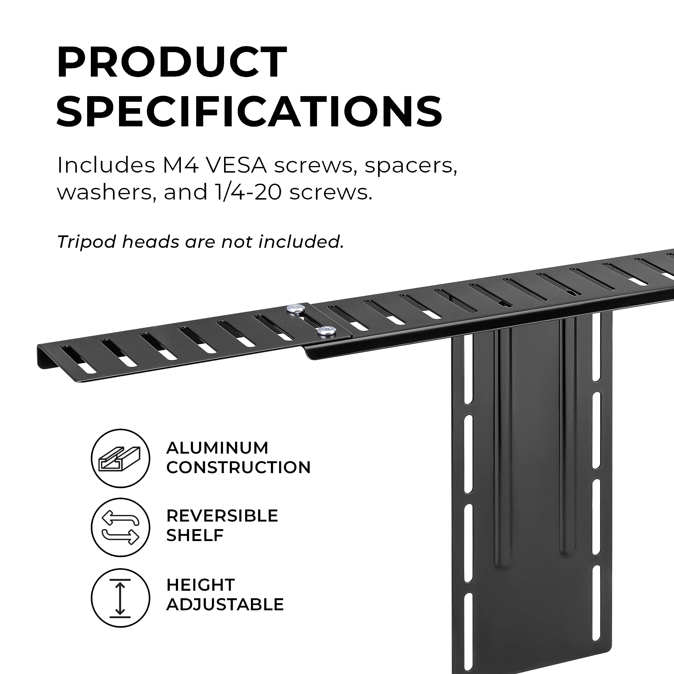 HumanCentric HumanCentric DSLR Monitor Mount Extra Large Shelf for Desk Camera Light Webcam Microphone VESA Arm Replacement Clamp Tripod - View 2 of 8