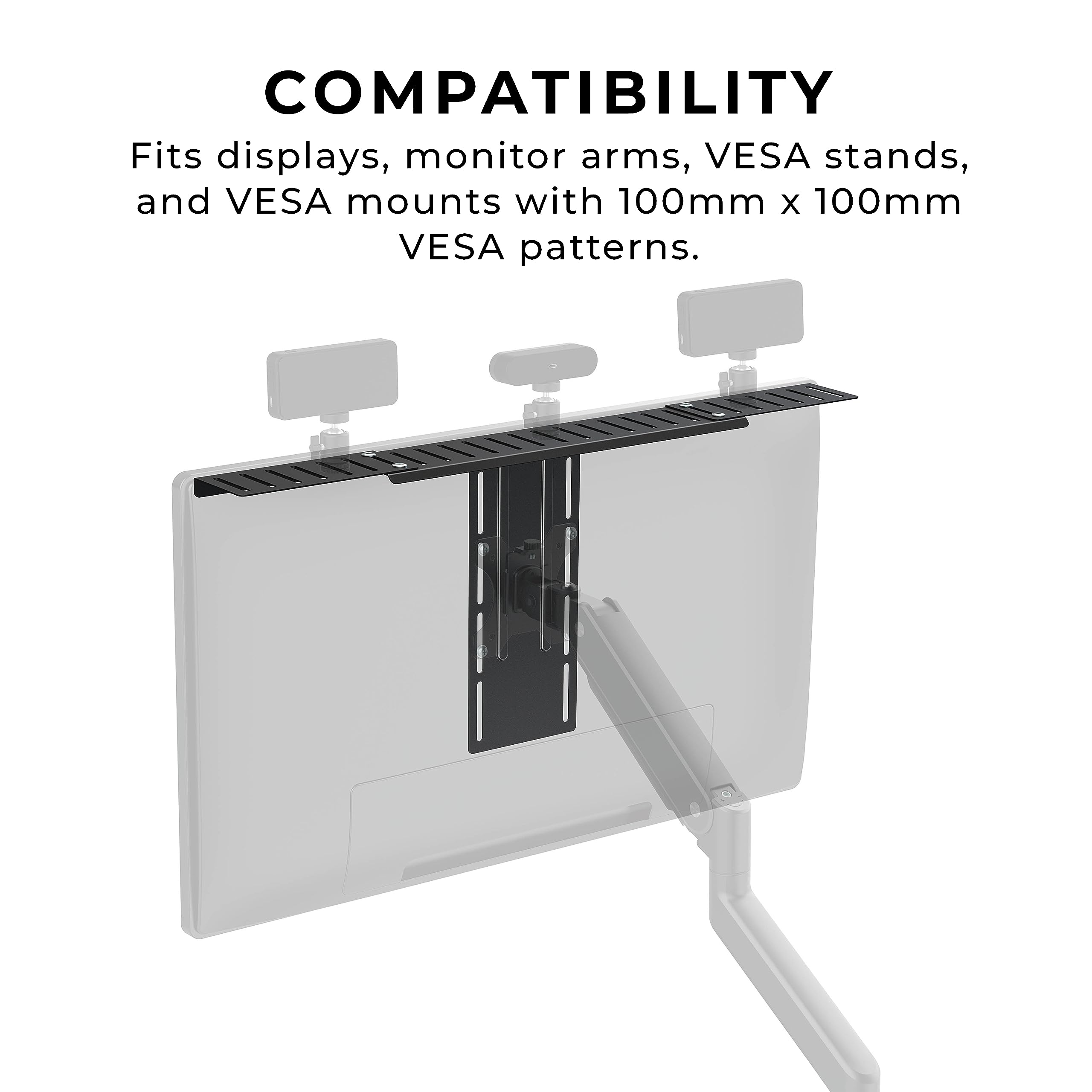 HumanCentric HumanCentric DSLR Monitor Mount Extra Large Shelf for Desk Camera Light Webcam Microphone VESA Arm Replacement Clamp Tripod - View 3 of 8