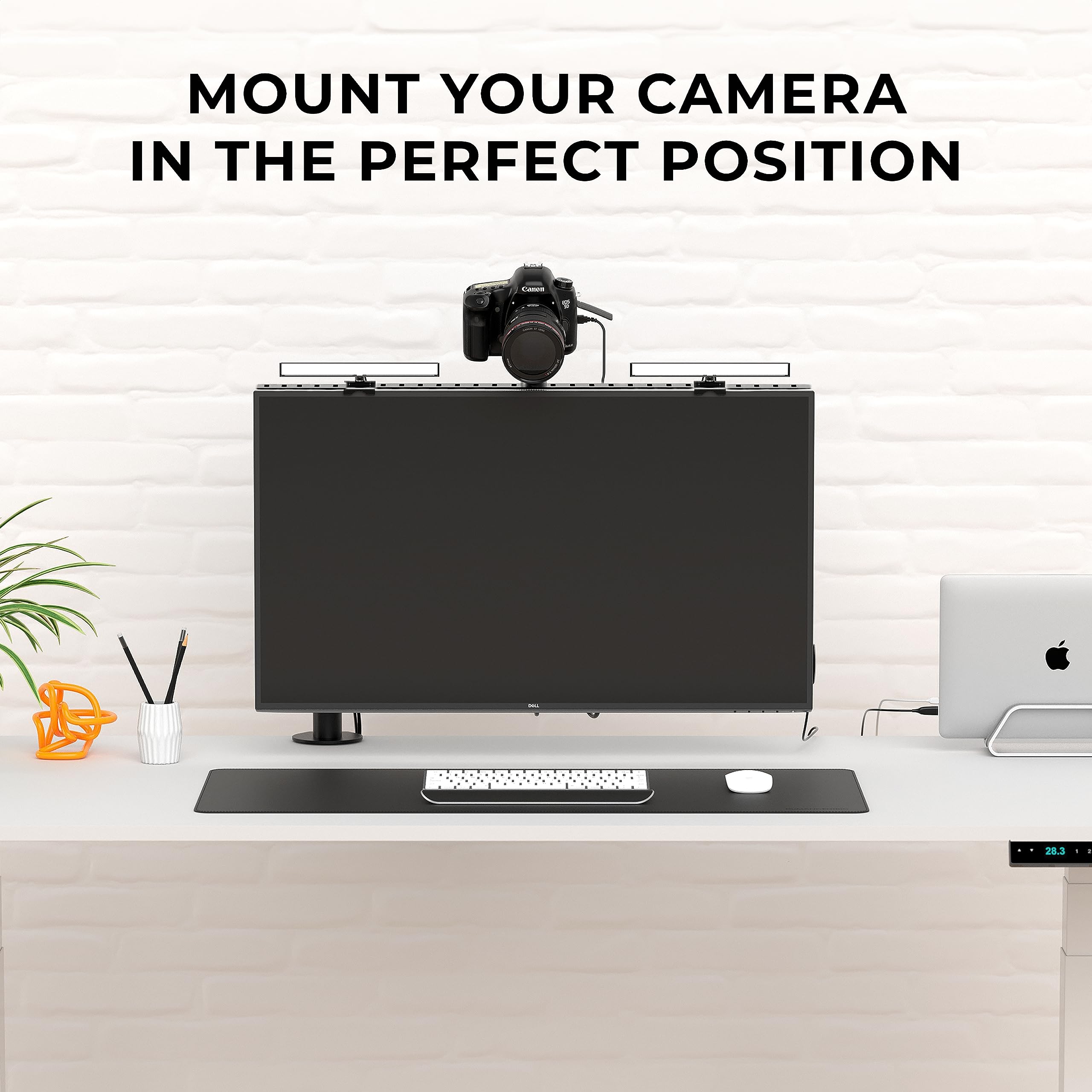 HumanCentric HumanCentric DSLR Monitor Mount Extra Large Shelf for Desk Camera Light Webcam Microphone VESA Arm Replacement Clamp Tripod - View 5 of 8