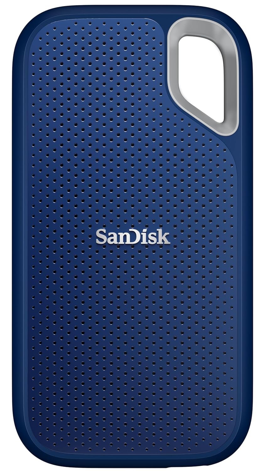 Sandisk SanDisk 1TB Extreme Portable SSD Up to 1050MB/s USB-C IP65 Water Resistant External Solid State Drive Sky Blue SDSSDE61-1T00-G25B - View 8 of 9