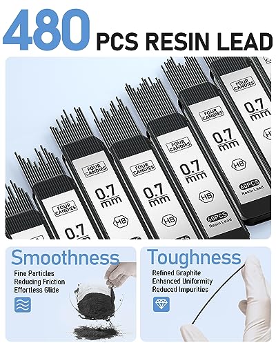 Four Candies Four Candies Mechanical Graphite Pencil Set 3pcs Black Metal Pencils with Anti Skid Grip for Artists Professionals Teachers and Students - View 5 of 9