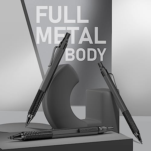 Four Candies Four Candies Mechanical Graphite Pencil Set 3pcs Black Metal Pencils with Anti Skid Grip for Artists Professionals Teachers and Students - View 7 of 9