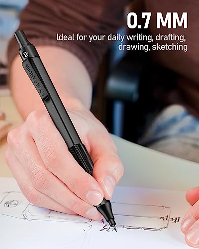 Four Candies Four Candies Mechanical Graphite Pencil Set 3pcs Black Metal Pencils with Anti Skid Grip for Artists Professionals Teachers and Students - View 9 of 9