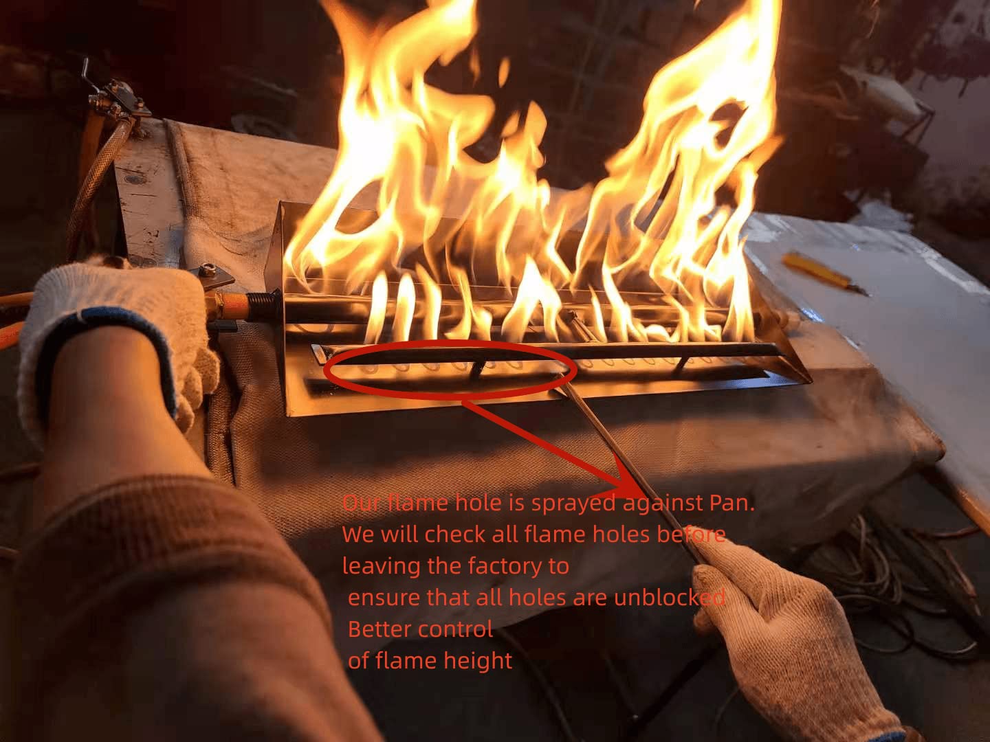 Americangaslogs Americangaslos 18 to 24 Inch Burner Pan for Gas Fireplace and Fire Pits Propane Burner with Two Pipe Design Patent Applied - View 3 of 9