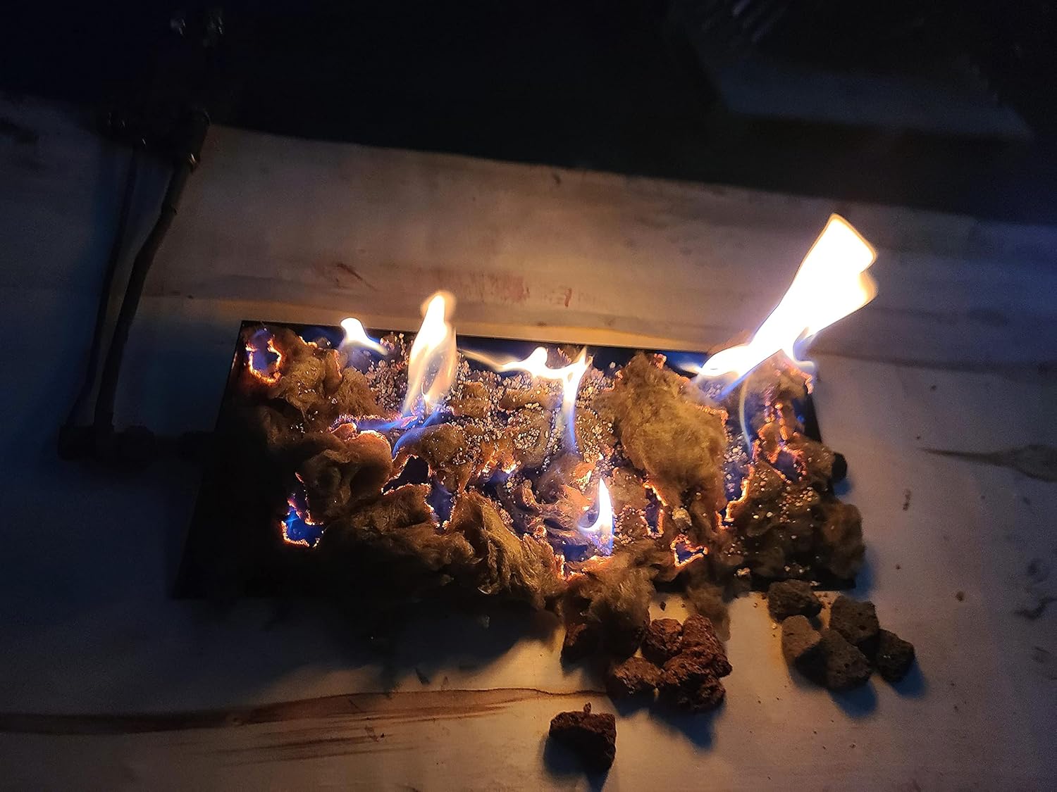 Americangaslogs Americangaslos 18 to 24 Inch Burner Pan for Gas Fireplace and Fire Pits Propane Burner with Two Pipe Design Patent Applied - View 4 of 9